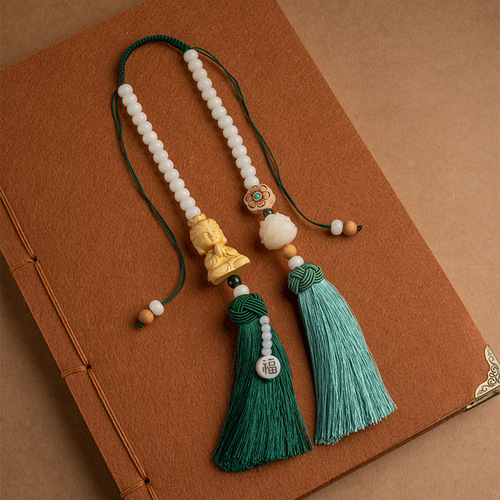 Exquisite Small Buddha Guanyin Tassel Rearview Mirror Ornament