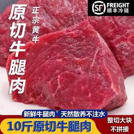 牛肉新鲜原切牛腿肉鲜肉生牛肉黄牛肉牛后腿肉10斤整块牛腱子现杀