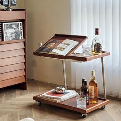 实木小推车边几置物架沙发可移动茶几ins餐车多功能中古家用角几