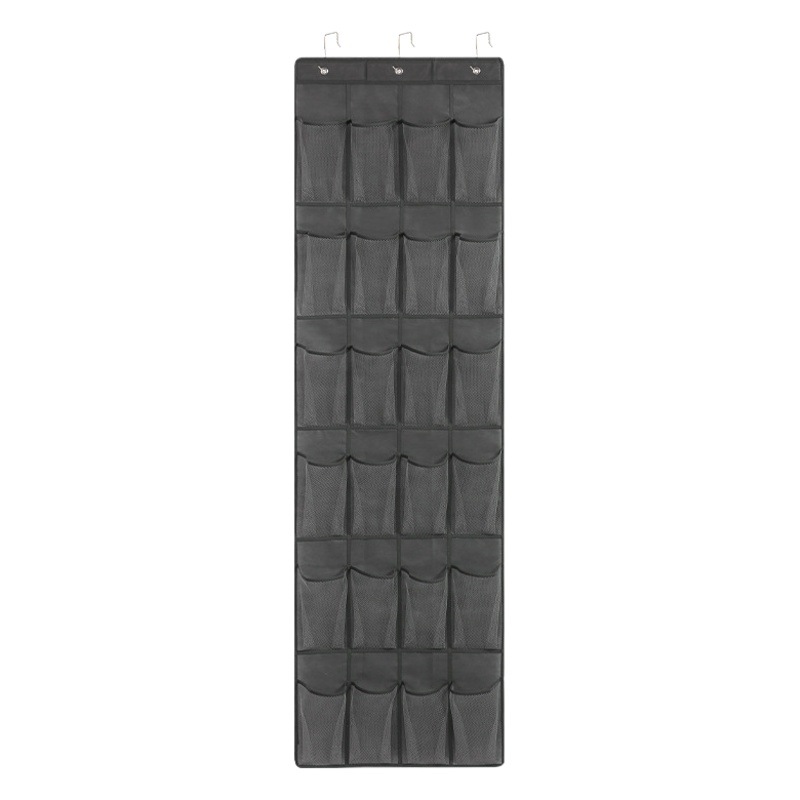 Organizador de zapatos colgante para puerta de Amazon con múltiples compartimentos, bolsa de almacenamiento para artículos diversos y calcetines, bolsa de almacenamiento colgante para dormitorio.