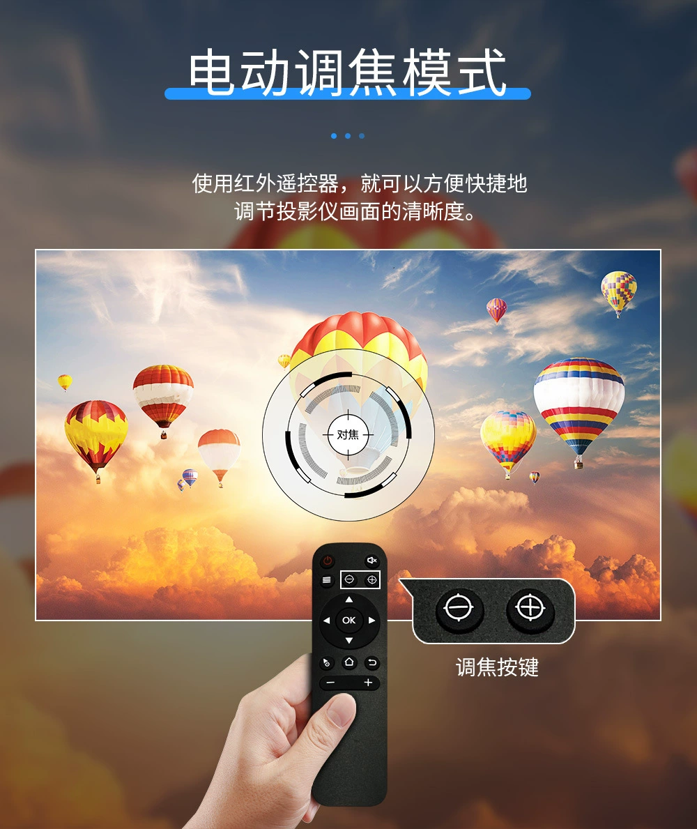 Проектор Hangdi 3D домашний ультра-четкий 4K портативный для телефона, зеркалирование экрана, Wi-Fi, семейный театр, офисный проектор
