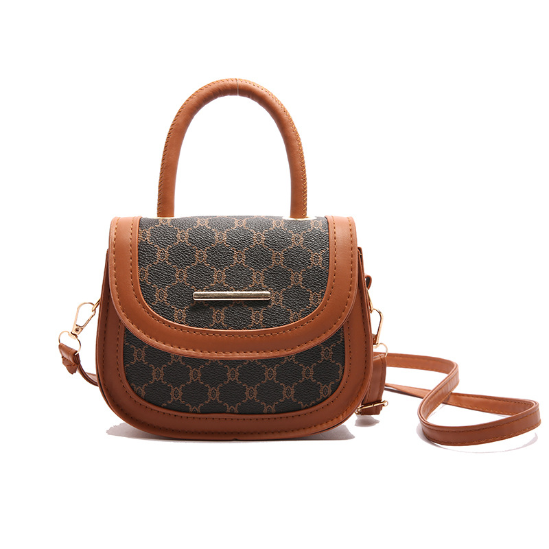 2024 nuevo bolso de silla semicircular bolso de moda de nicho bolso de mensajero con costuras de color en contraste bolso de hombro con personalidad ins