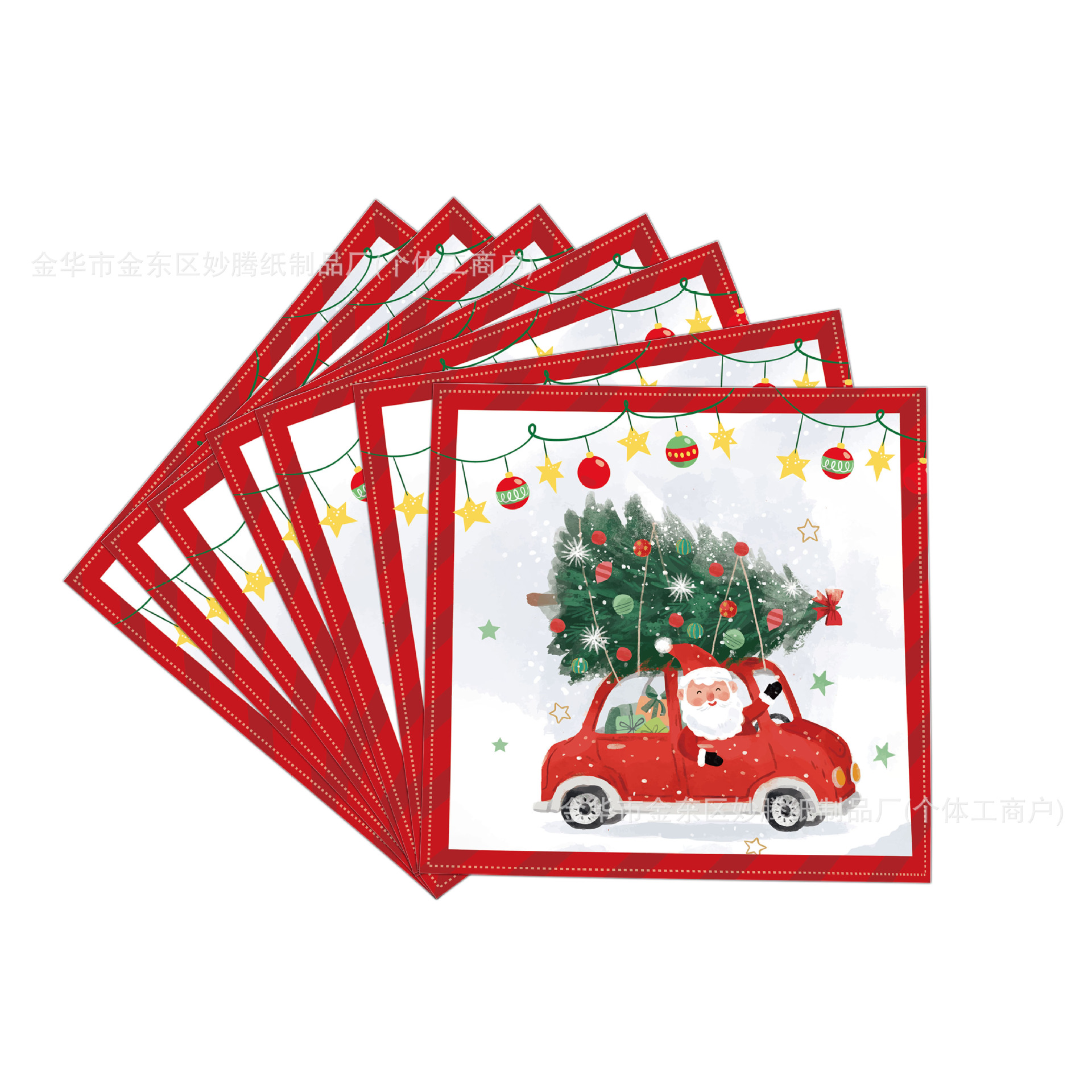 Nuevo conjunto de platos desechables de Navidad, platos desechables de papel, tazas de papel, toallas de papel, props de fiesta familiar
