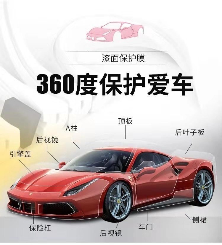 Car TPU invisible car paint protection film TPH transparent self-repair protective anti-scratch full-body car wrap
