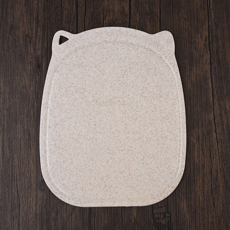 Cuchillo de alimentos para bebés dormitorio tabla de corte cocina tres piezas cuchillo de paja fruta set tabla de verduras plato de trigo