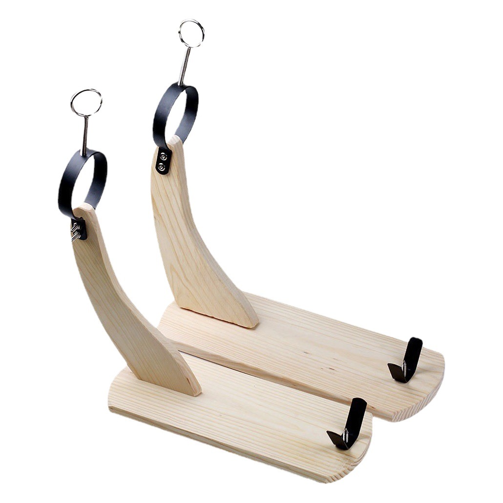 En stock Soporte de jamón español de madera maciza tamaño pequeño jamón pierna de cordero soporte de corte profesional soporte de pino estante de corte fijo