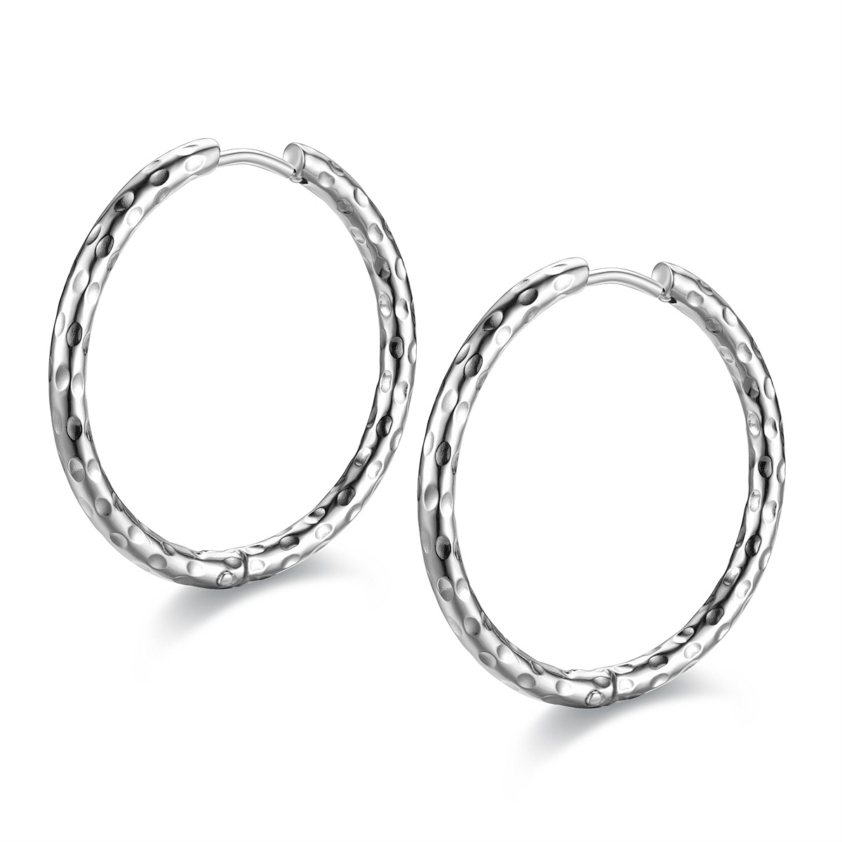 Simple Style U Shape Titanium Steel Polishing Earrings 1 Pair display picture 15