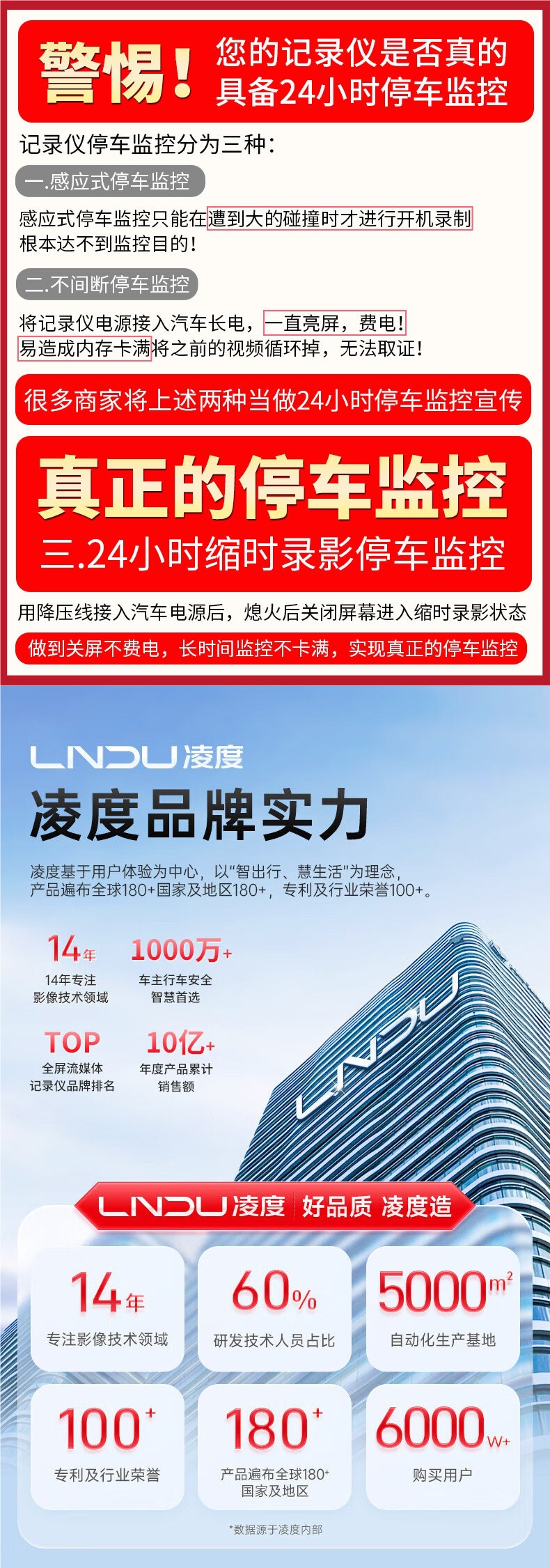 New Model Zero Degree Lingdu Driving Recorder with High-Definition Reversing Image, Lingdu Car Rearview Mirror Streaming Media Full Screen
