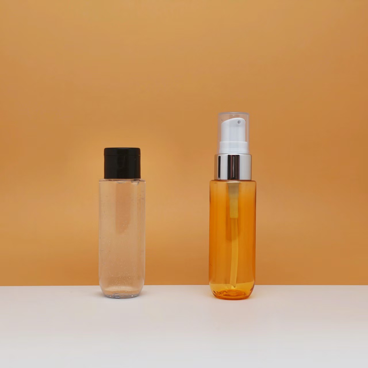 40ml小样 喷雾瓶 PET圆底平肩精华液瓶 卸妆油瓶 化妆品包材同款