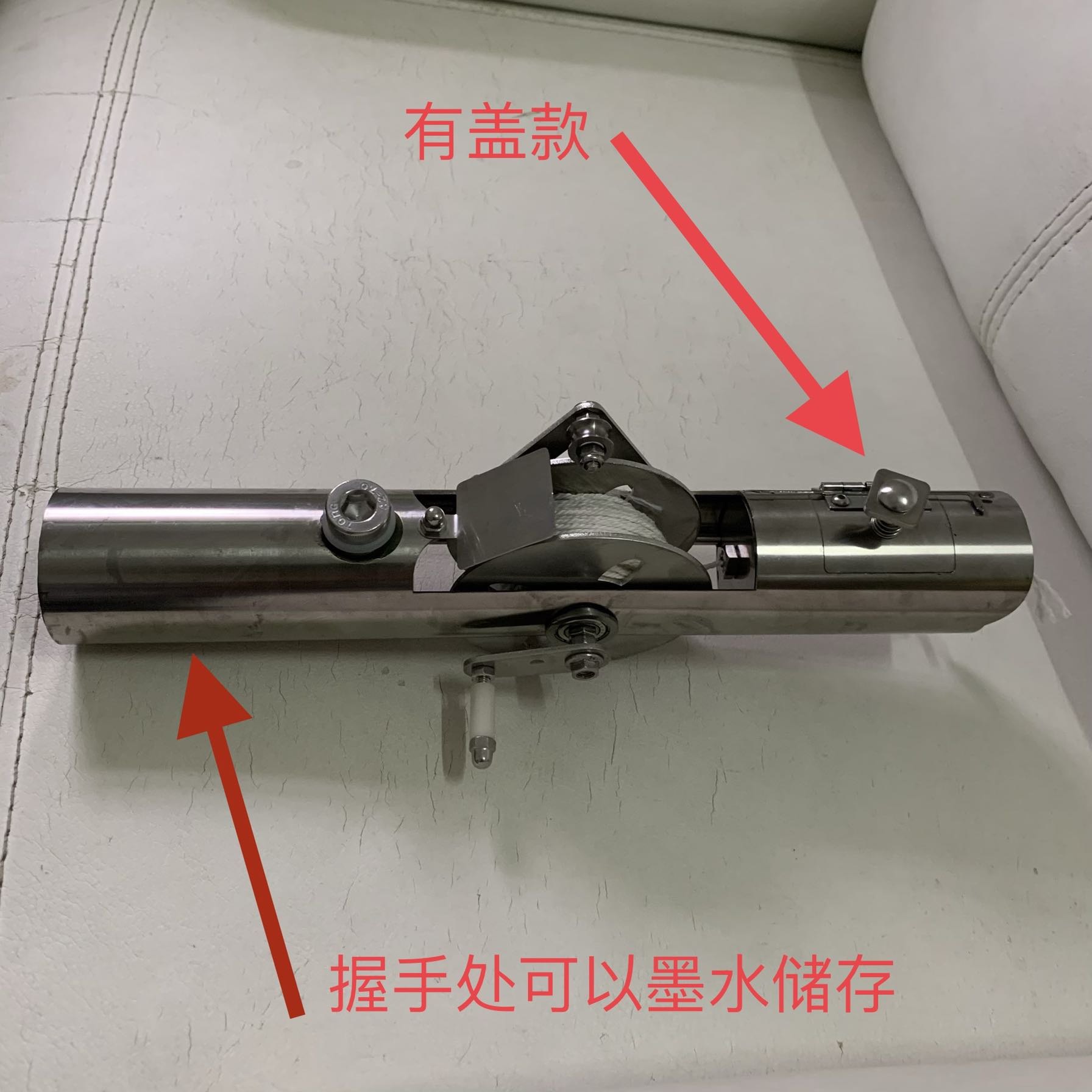 墨斗放线墨斗墨斗带有钢管工地1墨水不锈钢墨斗功能储存