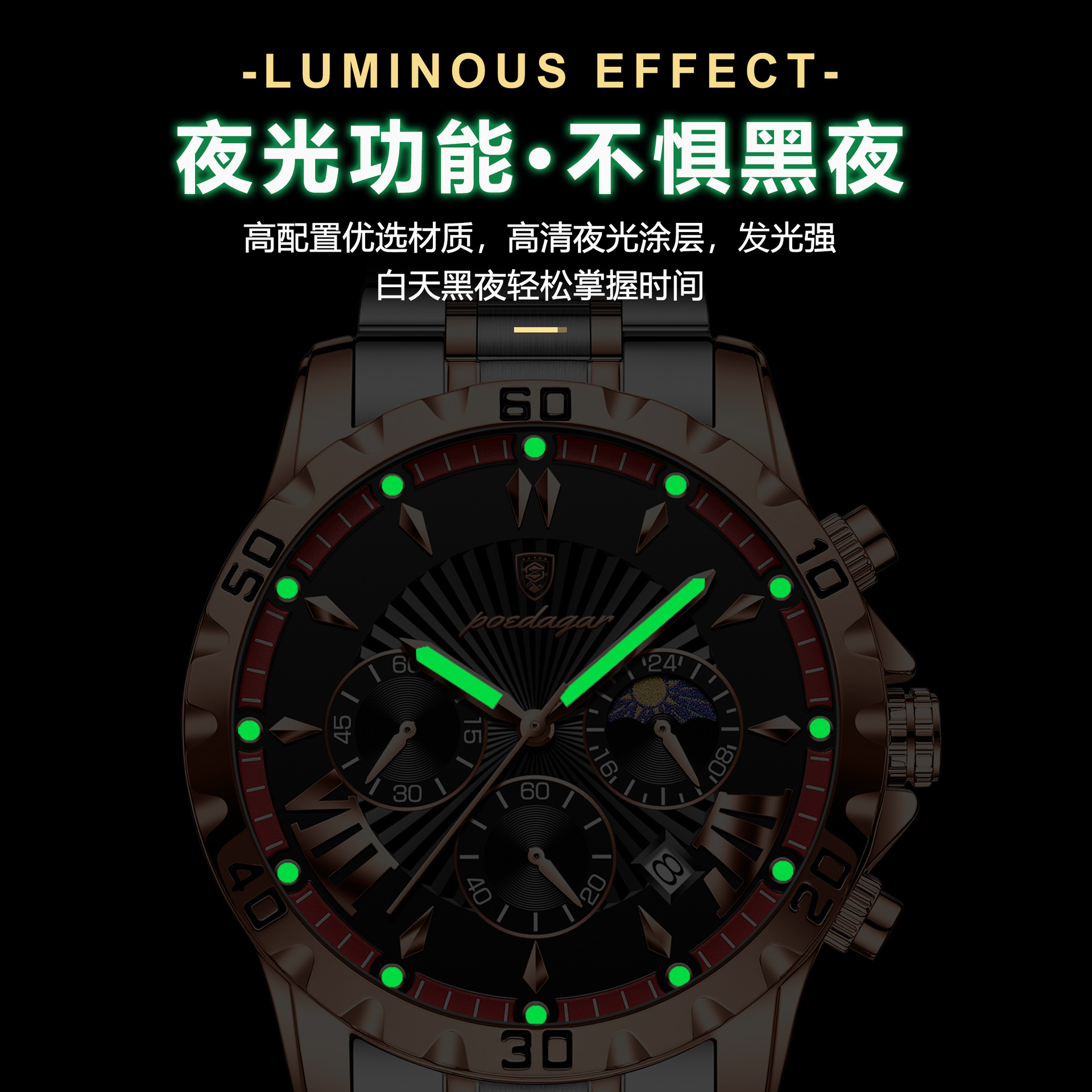 Marca suiza multifuncional nuevo reloj para hombre reloj deportivo impermeable transmisión en vivo comercio exterior estilo explosivo entrega de una pieza