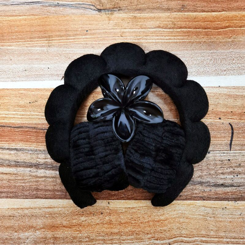 クロスボーダーの卵の花の泡の布のフランネルのスポンジの洗顔防水のカチューシャのカチューシャのセットの雲のカチューシャの髪飾り|undefined