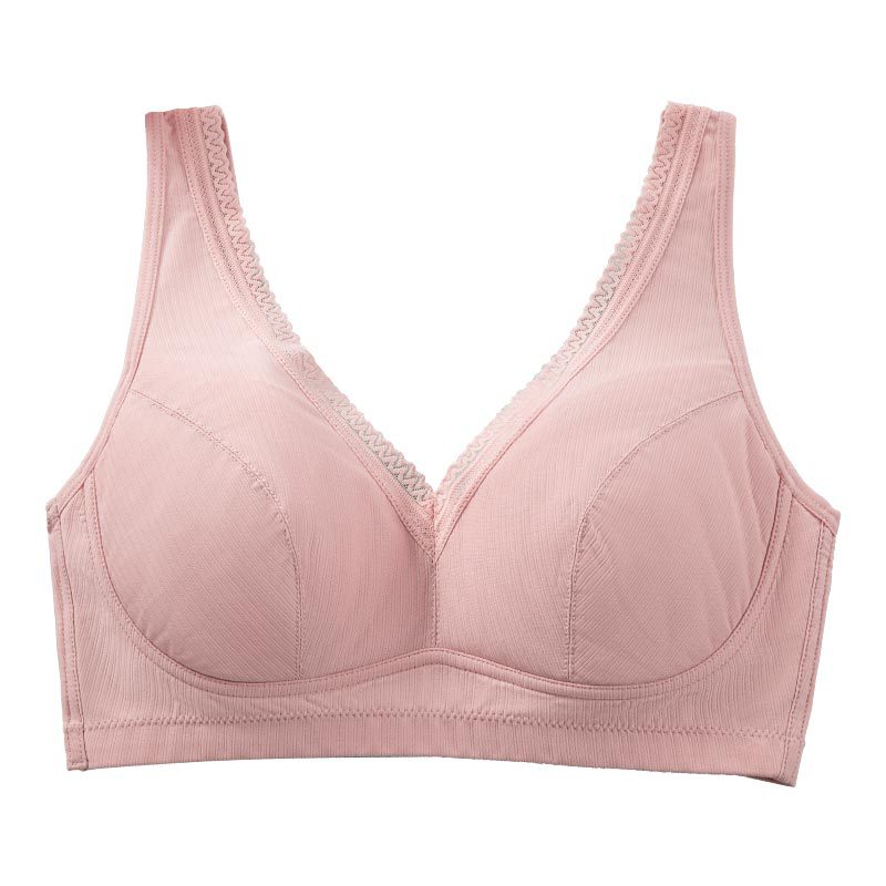 Ropa interior para madres, sujetador con hebilla delantera estilo chaleco, mujeres de mediana edad y ancianos, sin anillo de acero, ropa interior delgada de verano de gran tamaño que no deja marcas