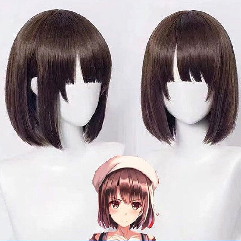 How to Raise a Boring Girlfriend: Kato Megumi Style Cosplay Wig, Sweet Anime Student Bob Short Hair How to Raise a Boring Girlfriend: Kato Megumi Style Cosplay Wig, Sweet Anime Student Bob Short Hair