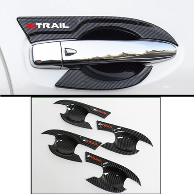 Door Bowl Sticker New | Other Automotive Exterior Supplies - carbon-fiber-pattern-door-bowl-4-pieces-white-and-red-label