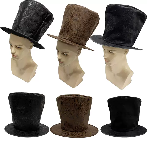 Magician High Hat Performance Hat Black Jazz Hat Korean Style Adult Men and Women British Fashion Casual Gentleman Hat