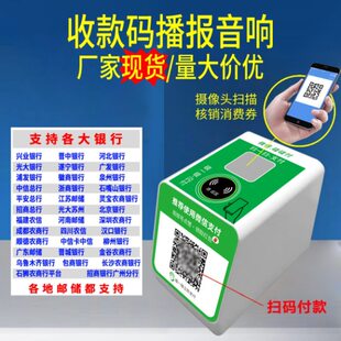 Pengyi pay scan code box speaker QR code audio voice announcer 4g cloud speaker smart