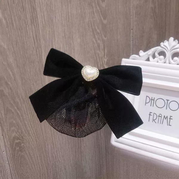 Purely Handmade Bowknot Net Hair Accessory for Professional Bank Staff, Flight Attendants, Nurses, and Beauty Industry Professionals, Sweet and Delicate Hair Styling Accessory for Work