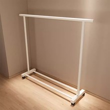 晾衣架落地家用卧室挂衣服折叠单杆简易室内宿舍移动晒凉衣帽架子