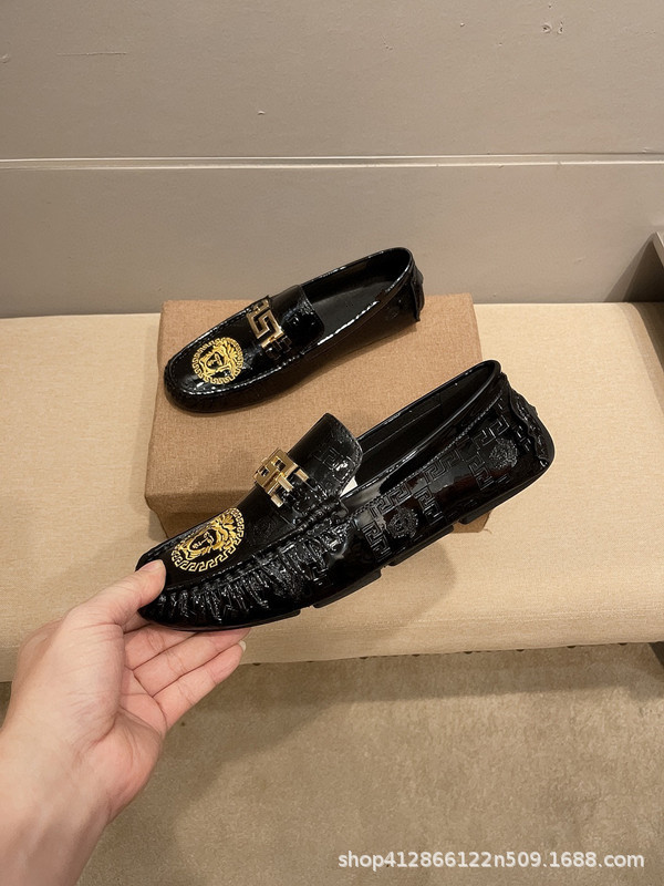 2025 nuevos zapatos transfronterizos Bean para hombres, zapatos de cuero genuinos, zapatos de cuero casuales, zapatos de hombre