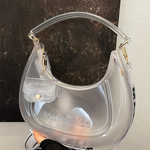 Borsa a mano elegante e alla moda da portare sotto il braccio, nuova collezione estate 2025, stile coreano, monospalla, semplice, a mezzaluna._voghion.com