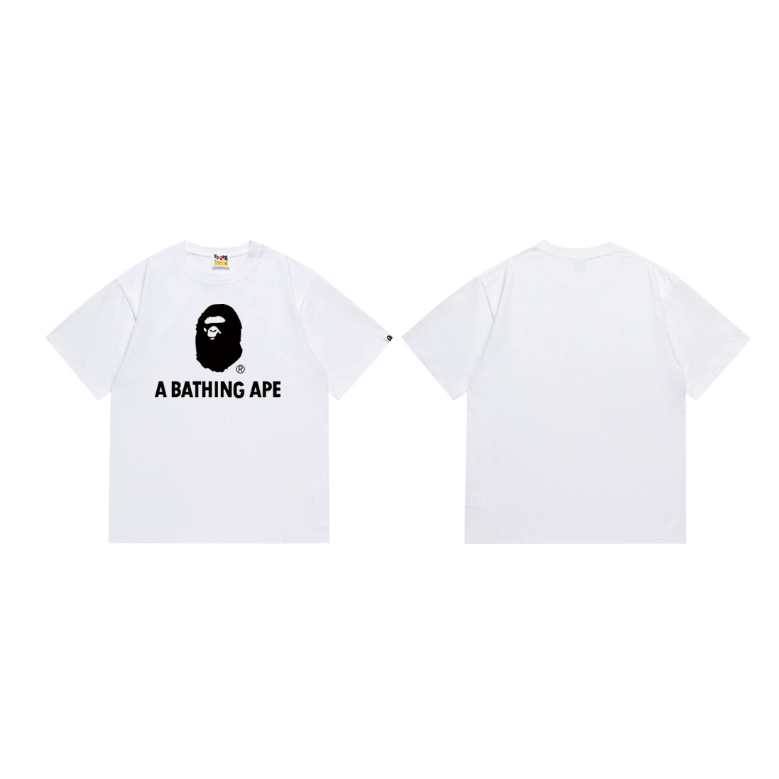 Короткая футболка повседневная с коротким рукавом (BAPE) двойной пряжи унисекс, разноцветная и размеры S–XXL