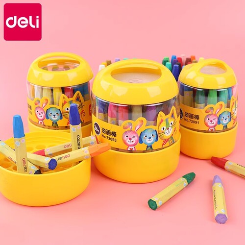 Wholesale effective oil pastels 24 colors children's crayons washable 36 colors kindergarten painting graffiti brushes barreled