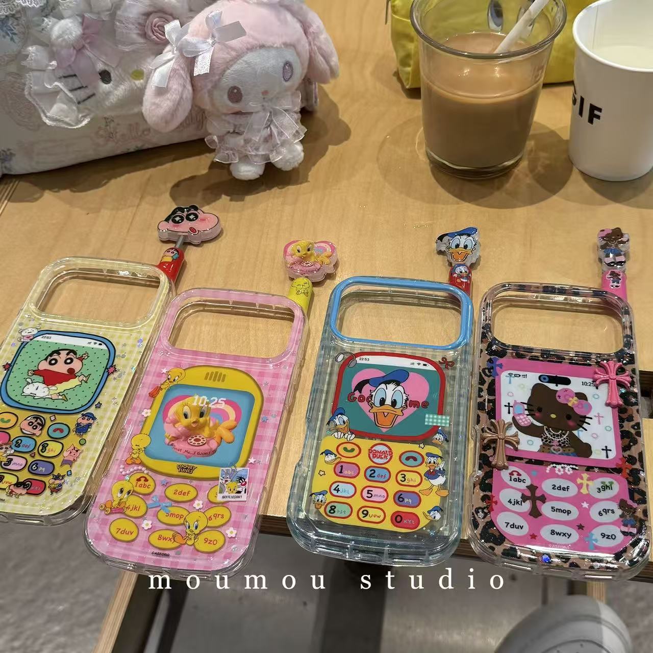 创意伸缩卡通动漫大哥大适用iPhone17promax苹果16手机壳15新款14