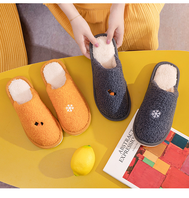 Nove pamučne papuče za jesen i zimu s debelim potplatom, neklizajuće plišane papuče za muškarce i žene, parove kod kuće_voghion.com