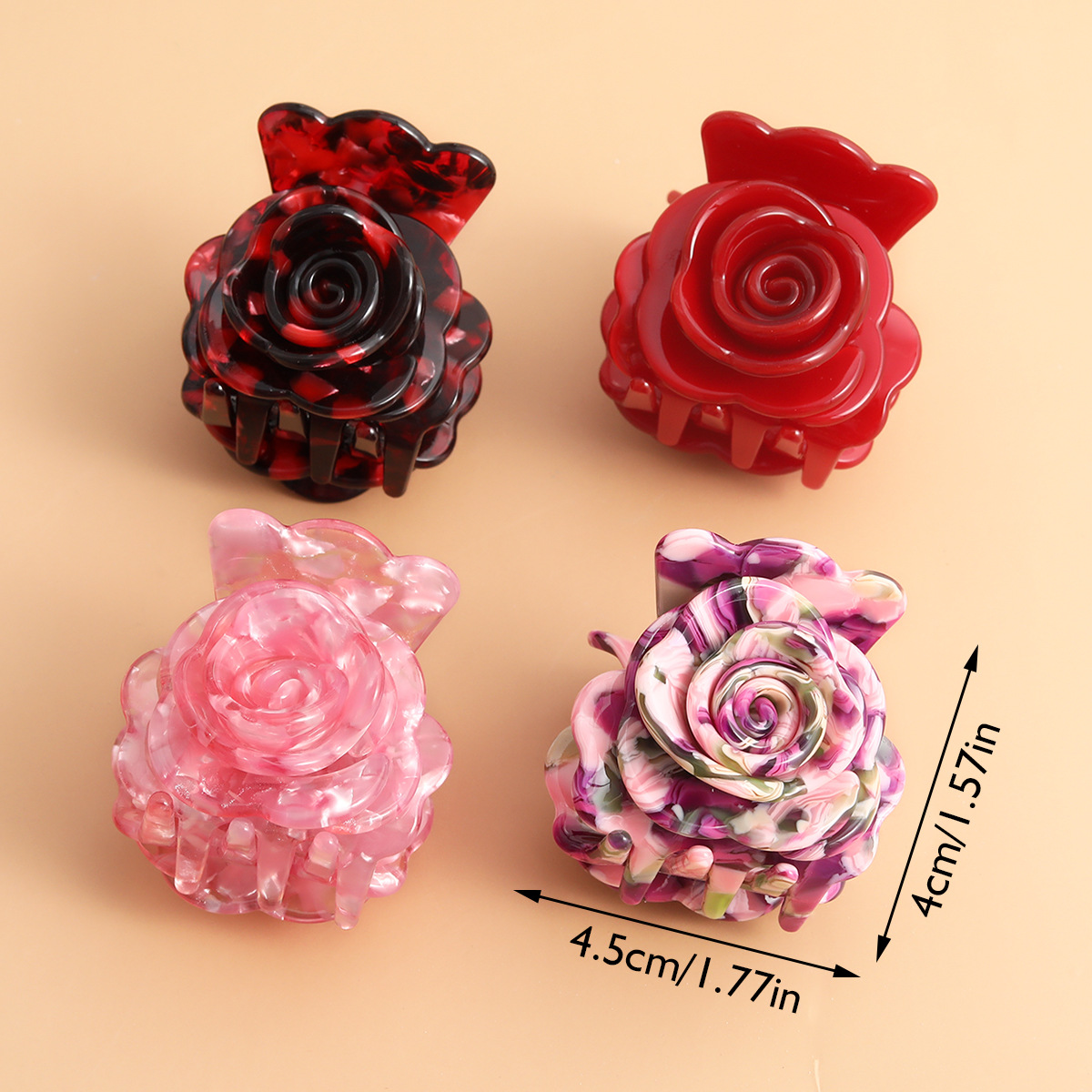 30g Weight Hair Claws Hair Accessories Type 1 Piece Quantity Daily Occasion Acrylic Material Cute Sweet Pastoral Women's Unicorn Rose Mermaid Acrylic Hair Claws