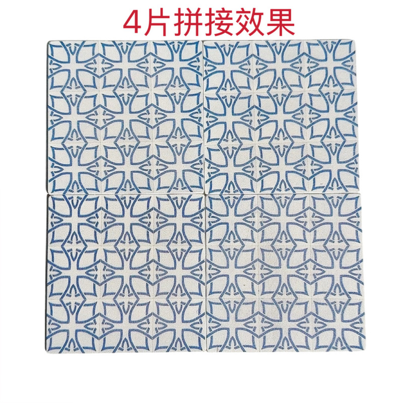 跨境娃娃屋dollhouse迷你模型地面装饰9cm正方形木质地板双面印刷|undefined