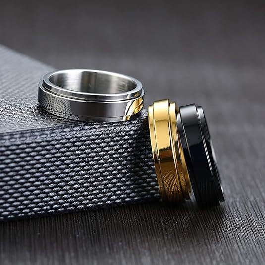 Stylish Fidget Ring For Anxiety And Stress Relief Designer Ring_voghion.com