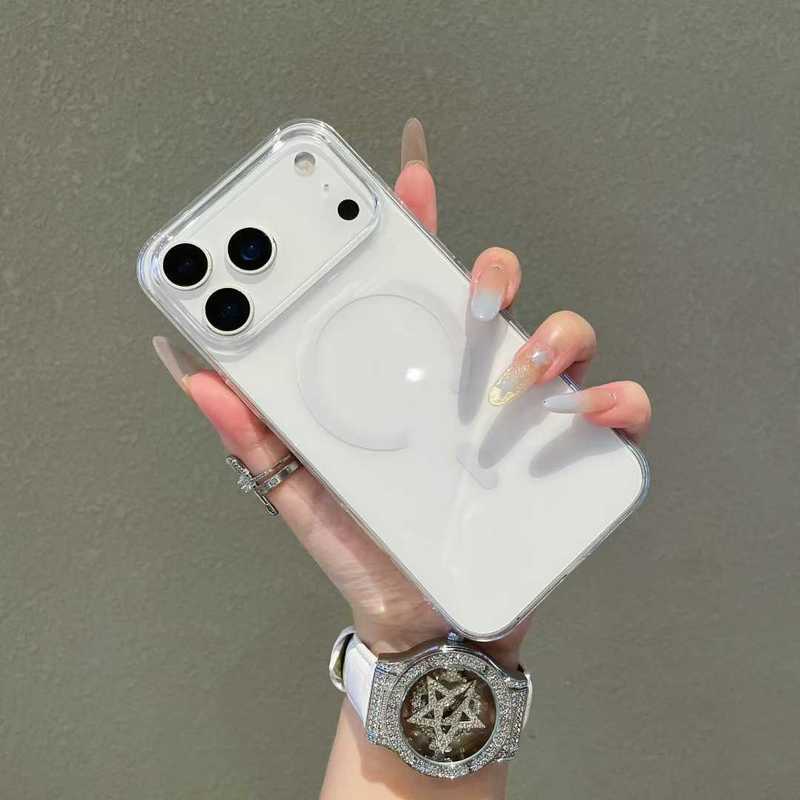 不发黄iPhone17Pro透明PC苹果磁吸壳适用全包16大孔17Promax加硬|undefined
