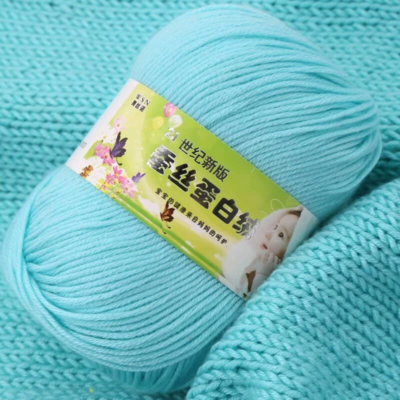 Пряжа Baby Wool 21-й век шелковый белок бархат — мягкая дышащая молочная хлопковая пряжа, моток 50 г