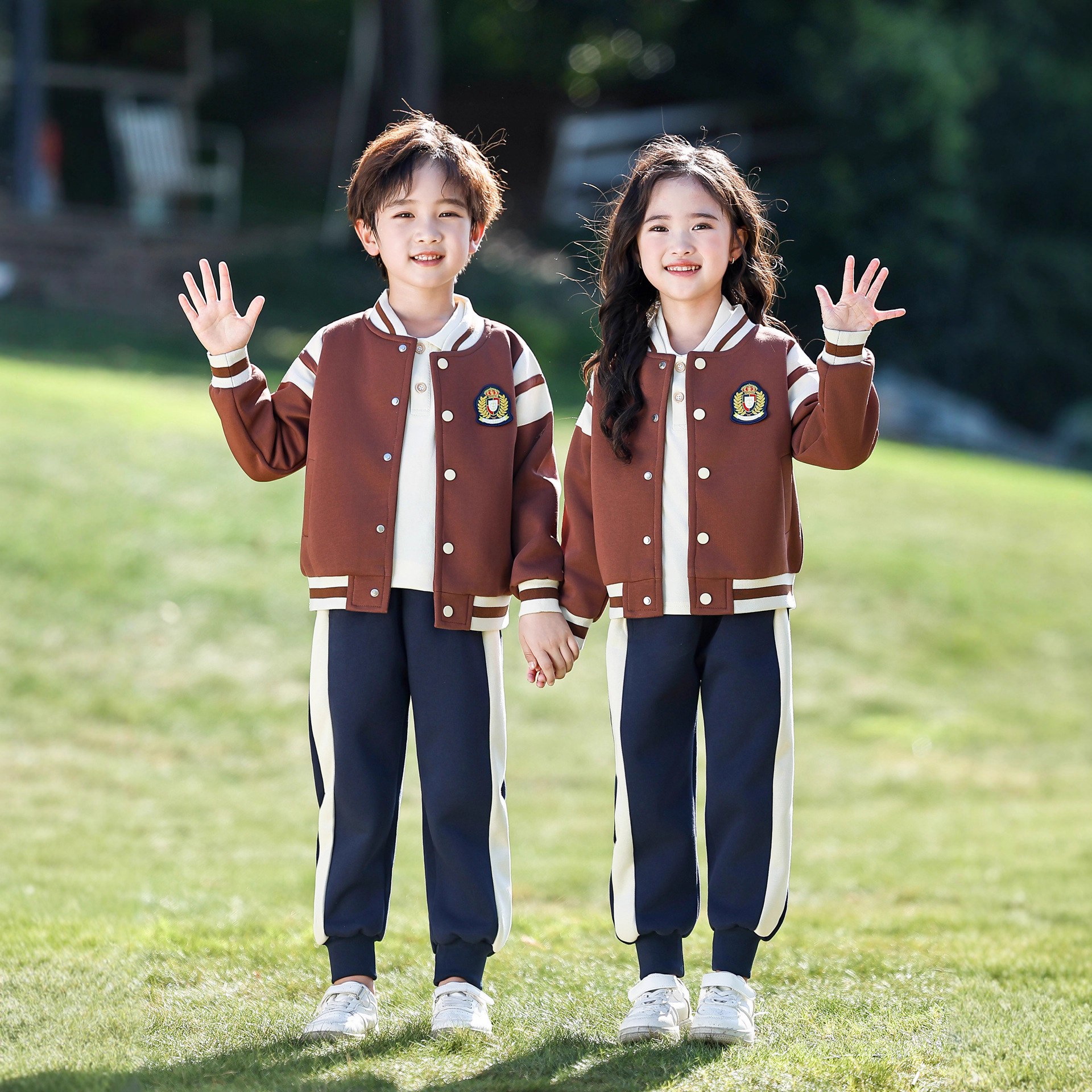 Khaki Navy Burgundy Kindergarten Uniforms Spring & Fall Primary School Uniforms Graduation Uniforms Sportswear Kidsren's Class Uniforms