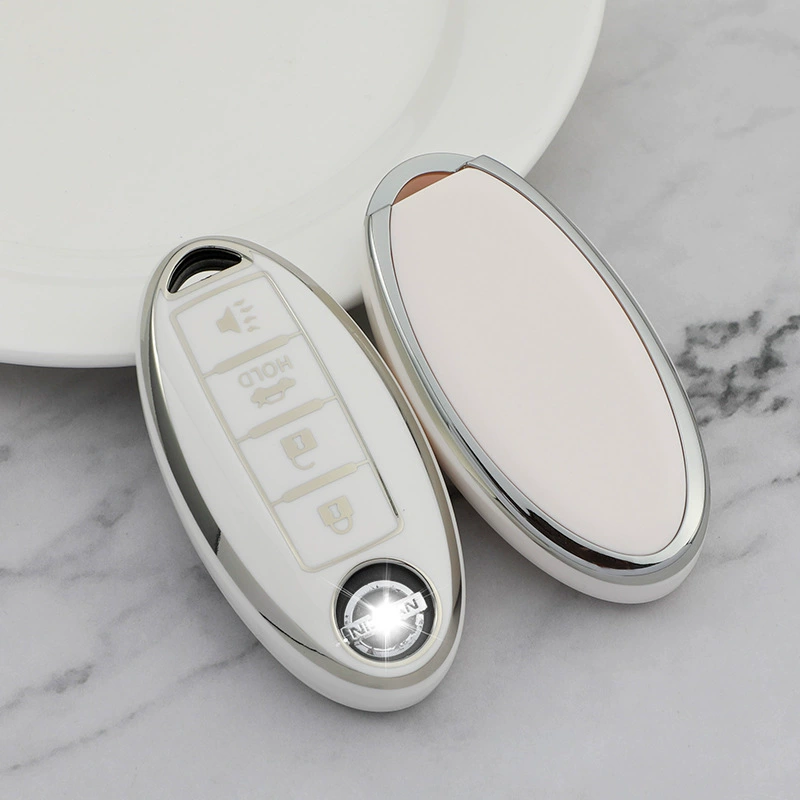 Набор ключей Nissan подходит для 14-го поколения Sylphy Teana Nissan Tiida Bluebird Jinke чехол для ключей TPU серебристый край
