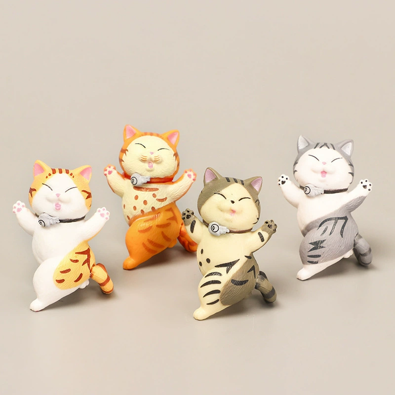 Маленькая минифигурка, мультяшная кукла, игрушка, 5см, котенок, кошка