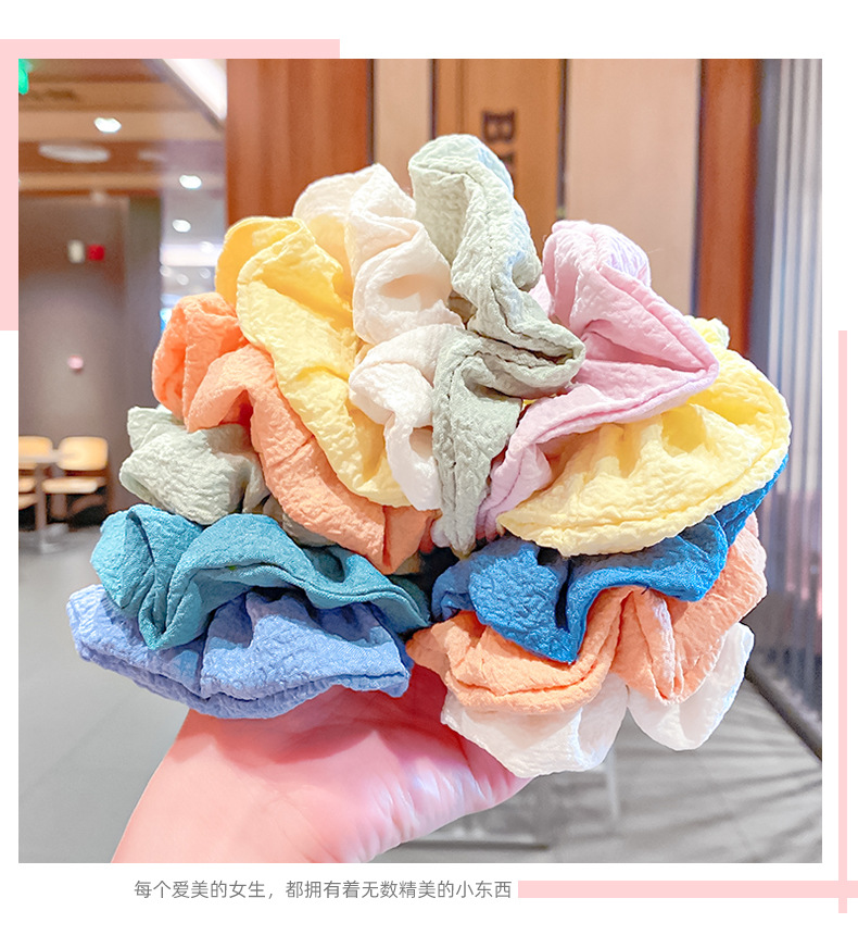 Simple Solid Color Hair Scrunchies Wholeslae display picture 10