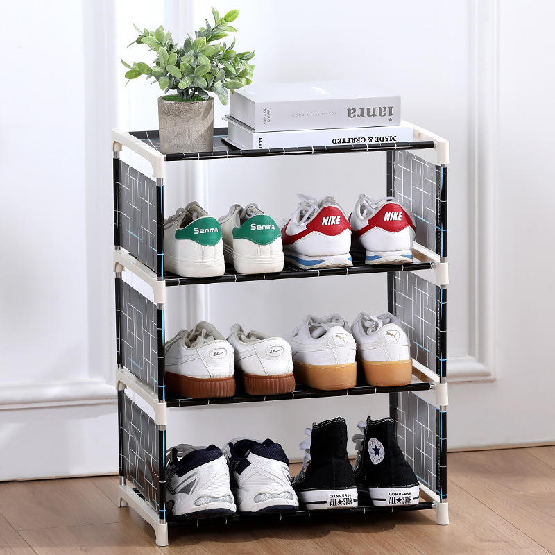 Zapato simple estante de acero inoxidable estante hogar estudiante dormitorio multi-capa de ahorro de espacio zapatos de almacenamiento rack zapato gabinete al por mayor