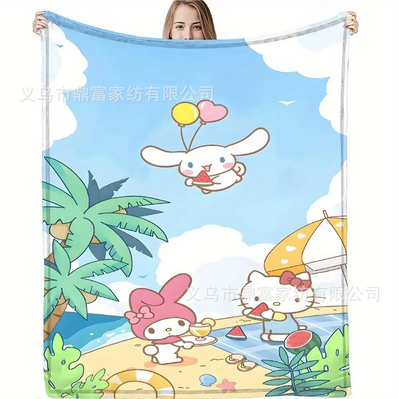 Sanrio, мультяшная фланелевая одеяла для сна, детский диван