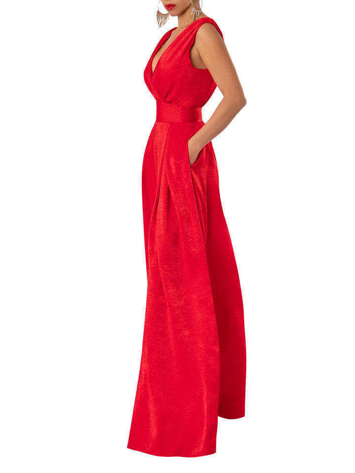 Summer Season Women's Gender Women's Banquet Sexy Solid Color Full Length Pocket Jumpsuits