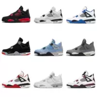 Putian AJ4 University Blue White Black Red Баскетбольные кроссовки Joe 4 Paris Black Red Thunder White Oreo Мужские и женские кроссовки