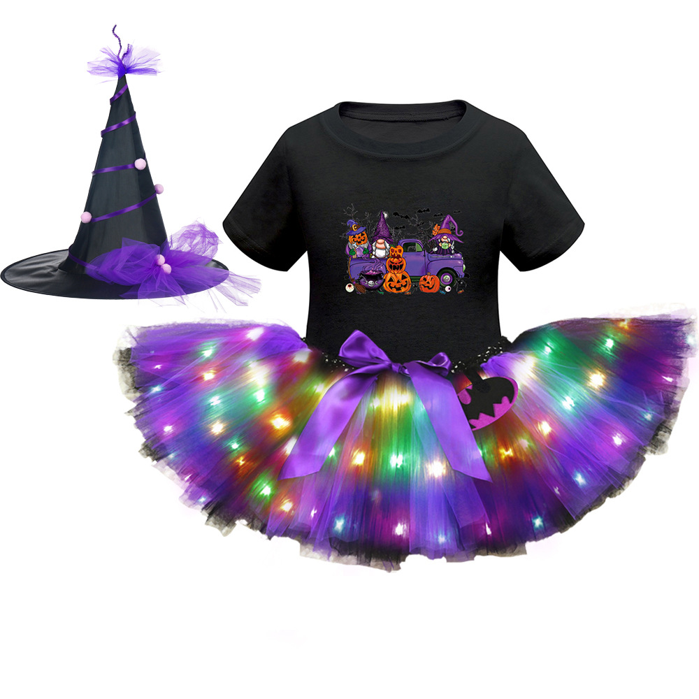 Хэллоуин светодиодный костюм с короткими рукавами 11