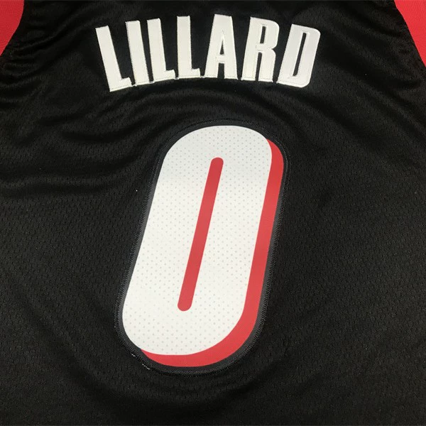 Вышитая баскетбольная майка Trail Blazers №0 Лиллард баскетбольная майка Trail Blazers