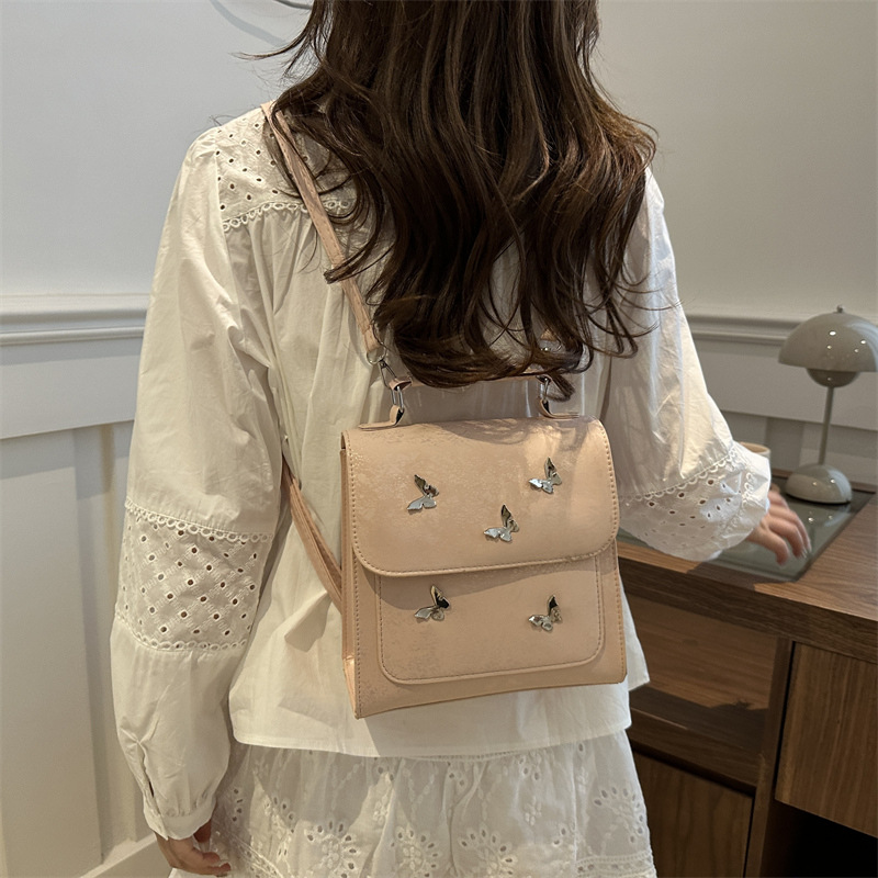 Mochila plateada de moda para mujeres, mochila de estilo coreano, mochila de estudiantes, mochila de viaje ligera de alta calidad