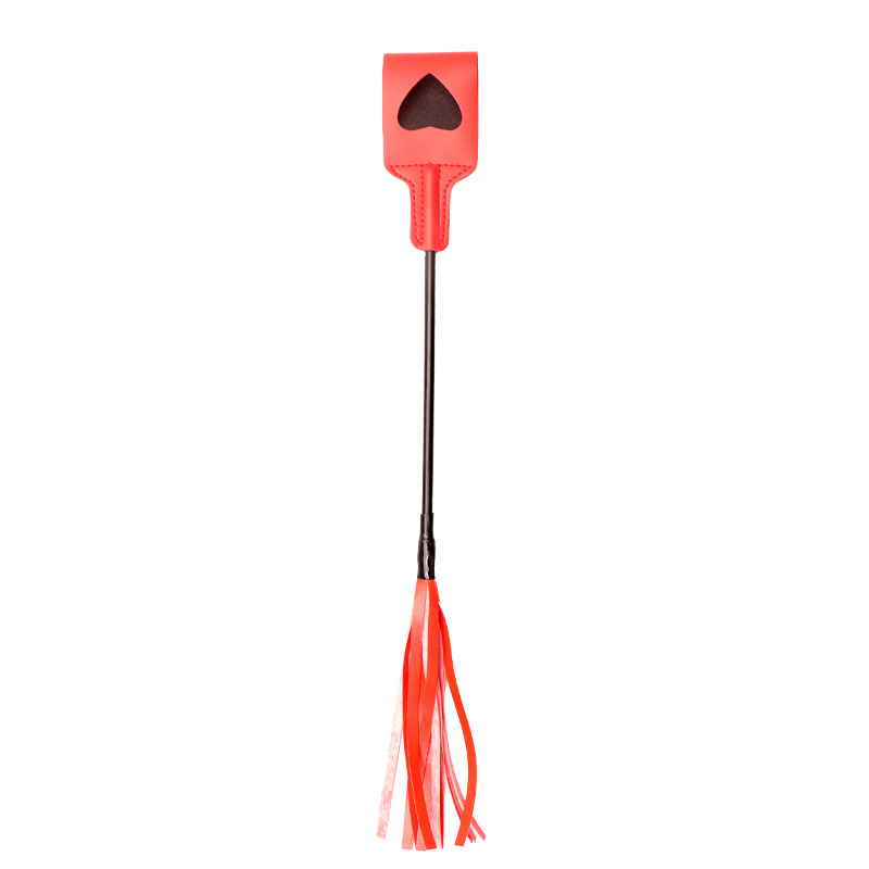 Leather Tassel Hand-Held Whip, Black Leather Paddle for Adult Sensory Play — detail image 18