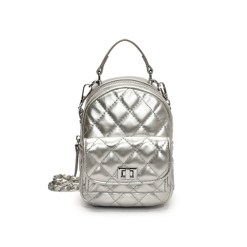 Маленький рюкзак-ручная сумка, универсальная цепочка, в стиле Chanel, сумка на цепочке, качественный стиль