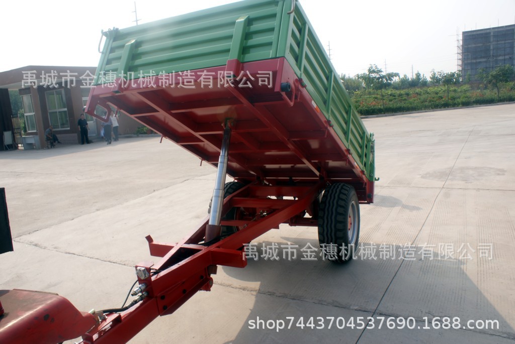 2T欧式液压自卸拖车制造出口厂家 欧式运输拖车 欧洲运输拖挂车斗