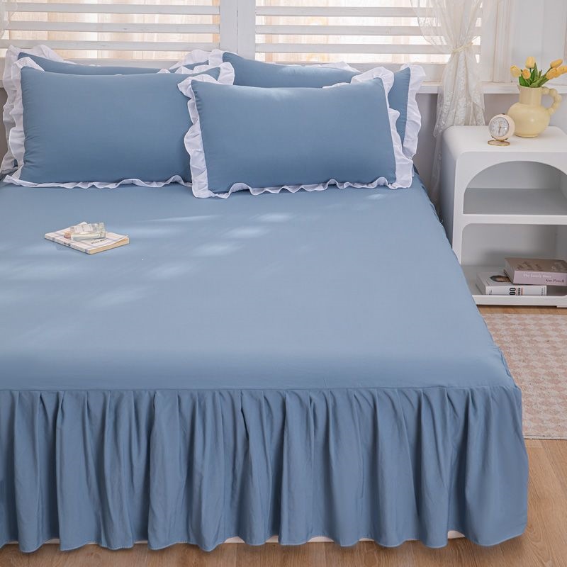 Una sola pieza de ropa de cama de color princesa coreana estilo hogar ropa de cama cubierta sábanas de cama gazebo cubierta de lana fábrica al por mayor transfronteriza