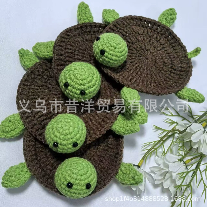 Новый ручной работы Yarn Crochet маленькая черепашка подставка для кружек ручная вязка милая черепашка теплоизоляционная прокладка